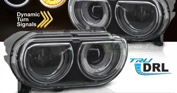 Faruri negru DRL compatibil cu DODGE CHALLENGER 08-14 Cumpără acum