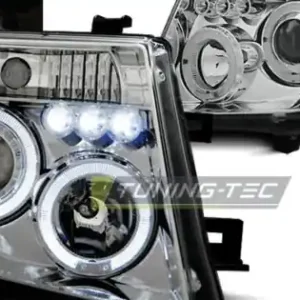 Faruri NISSAN NAVARA D40/PATHFINDER 05-10 Angel Eyes crom Livrare rapidă