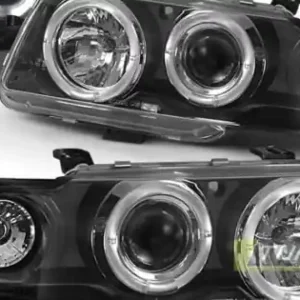 Cel mai vândut Faruri OPEL ASTRA F 09.94-08.97 cu Angel Eyes pe fundal negru