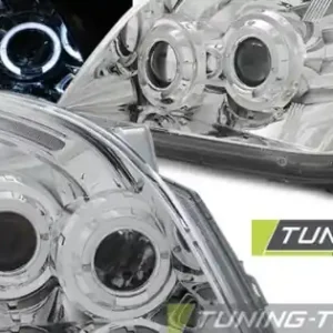 Faruri TOYOTA LAND CRUISER 120 03-09 Angel Eyes crom Reducere de preț