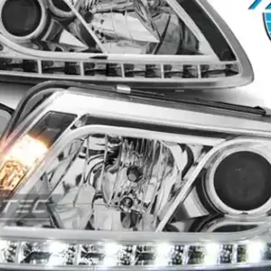 Doar azi Faruri True Drl cu fundal cromat compatibil cu AUDI A6 C6 04.04-08