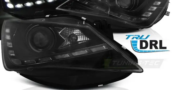 Promoție Faruri True Drl cu fundal negru compatibil cu SEAT SEAT IBIZA 6J 12-15