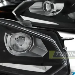 Faruri True Drl negru compatibil cu VW GOLF 6 10.08-12 Livrare rapidă