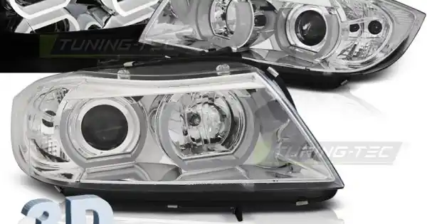 Super ofertă Faruri U-Led 3D crom compatibil cu BMW E90/E91 03.05-08.08