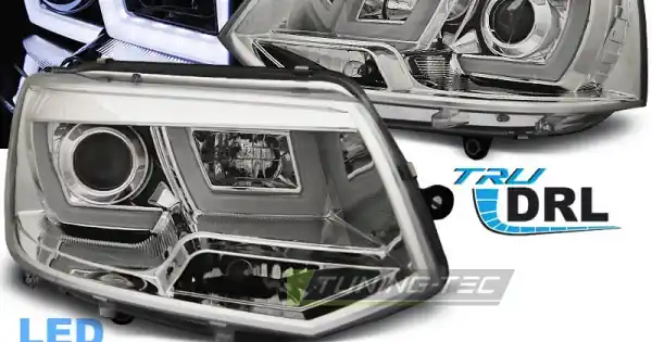 Faruri U-Led crom compatibil cu VW T5 2010-2015 Reduceri