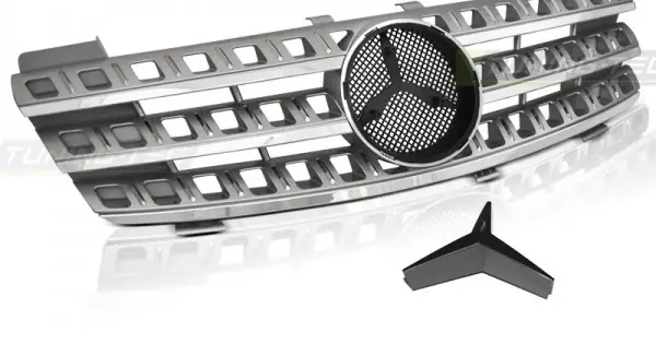 Grila radiator crom-argintiu compatibil cu MERCEDES W164 05-08 Ofertă limitată