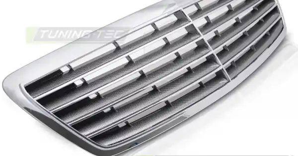 Grila radiator cromata-CARBON LOOK compatibil cu MERCEDES S-CLASS W220 02-05 Cumpărături sigure