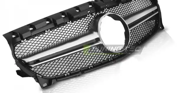 Grila radiator negru-argintiu compatibil cu MERCEDES CLA W117 13-19 Lichidare de stoc