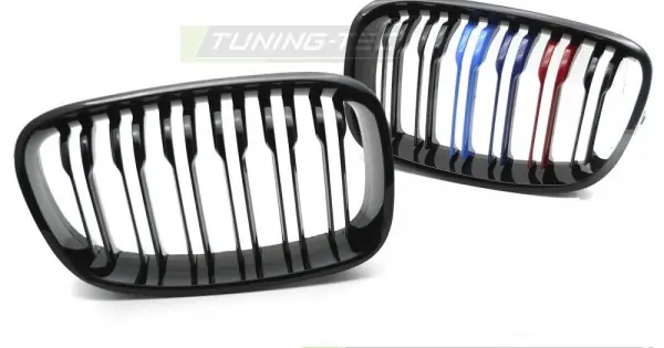 Grila sport negru TRI-COLOUR duble compatibil cu BMW F20 / F21 11-14 Transport gratuit