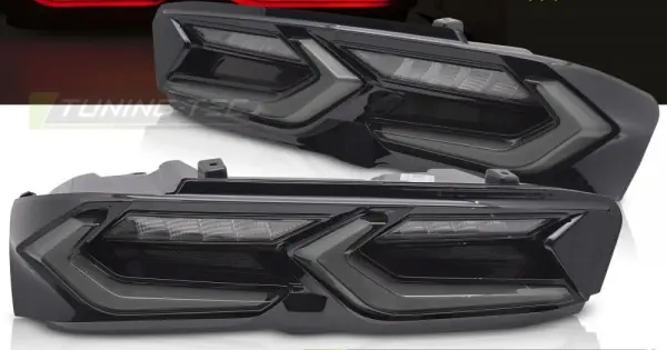 Led TAILIGHTS fumuriu negru compatibil cu CHEVROLET CAMARO 19-23 Noutate