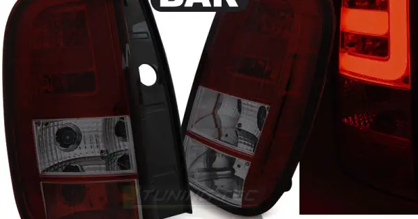 Calitate înaltă Set Stopuri DACIA DUSTER 04.10- Led BAR RED fumuriu