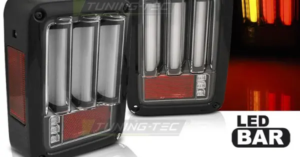 Cumpărături sigure Set Stopuri CHRYSLER JEEP WRANGLER JK 07-18 Led BAR negru