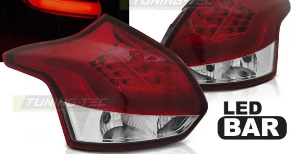 Reducere extra Set Stopuri FORD FOCUS 3 11-10.14 HATCHBACK rosu-alb Led BAR