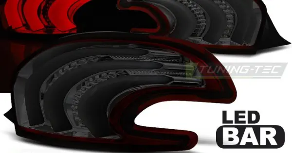 Premium Set Stopuri PEUGEOT 208 4.12-06.15 rosu fumuriu Led BAR