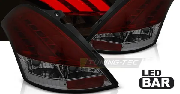 Reducere de preț Set Stopuri SUZUKI SWIFT V 10-17 rosu fumuriu Led BAR
