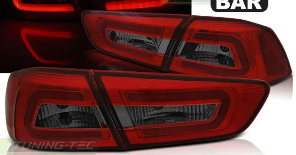 Set Stopuri MITSUBISHI LANCER 8 SEDAN 08-11 RED fumuriu Led BAR Expediere rapidă