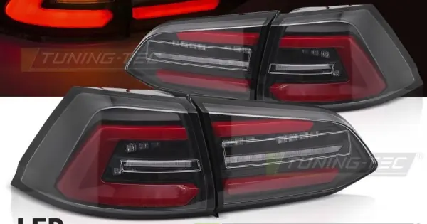Stopuri led negru W/RED SEQ compatibil cu VW GOLF 7 13-17 SW Cel mai bun preț