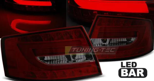 Stopuri led rosu fumuriu compatibil cu AUDI A6 C6 SEDAN 04.04-08 7PIN Preferatul clienților