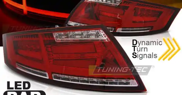 Lichidare de stoc Stopuri tub led rosu-alb compatibil cu AUDI TT 04.06-02.14
