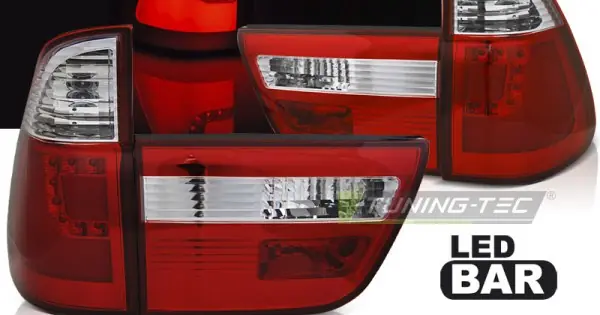 Stopuri tub led rosu-alb compatibil cu BMW X5 E53 09.99-10.03 Livrare rapidă