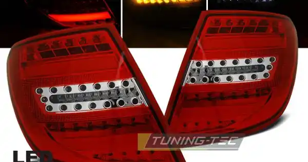 Stopuri tub led rosu-alb compatibil cu MERCEDES C-KLASA W204 KOMBI 07-10 Super ofertă