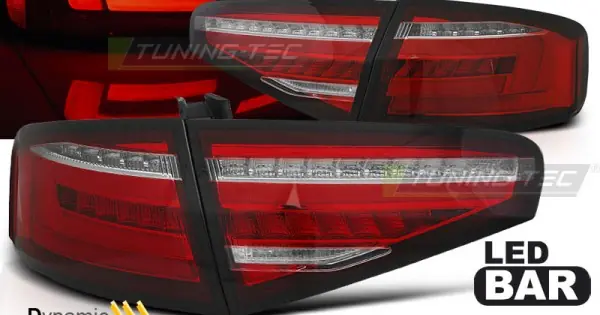 Stopuri tub led rosu-alb SEQ compatibil cu AUDI A4 B8 12-15 SEDAN OEM Led Doar azi