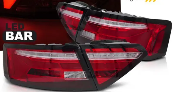 Cumpără online Stopuri tub led rosu-alb SEQ compatibil cu AUDI A5 11-16