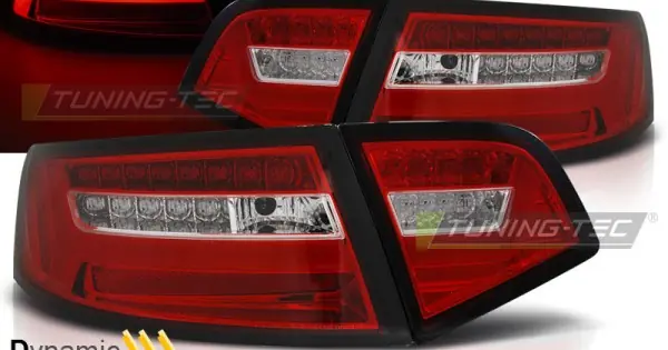 Noutate Stopuri tub led rosu-alb SEQ compatibil cu AUDI A6 08-11 SEDAN