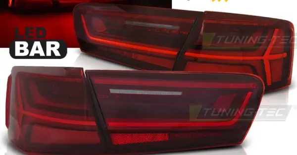 Stopuri tub led rosu-alb SEQ compatibil cu AUDI A6 C7 11-14 sedan Livrare gratuită