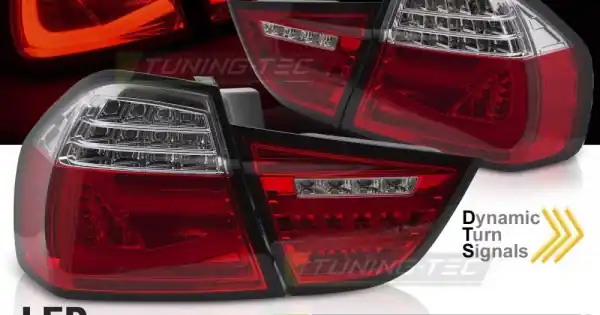Calitate înaltă Stopuri tub led rosu-alb SEQ compatibil cu BMW E90 09-11