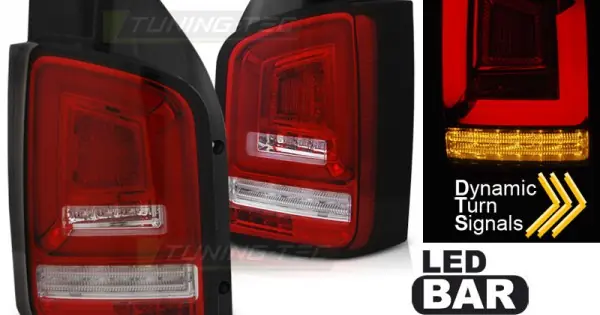 Stopuri tub led rosu-alb SEQ compatibil cu VW T5 04.03-09 Cumpără online