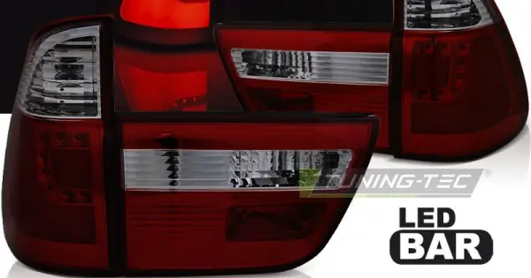 Livrare rapidă Stopuri tub led rosu fumuriu compatibil cu BMW X5 E53 09.99-10.03