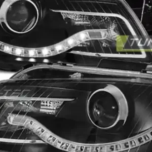 Cel mai bun preț Faruri cu DRL pe fundal negru compatibil cu AUDI A3 8P 05.03-03.08