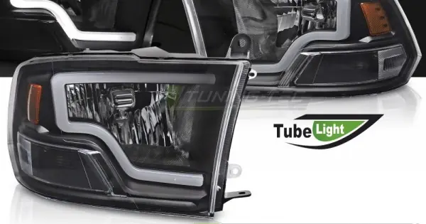 Livrare rapidă Faruri DODGE RAM 09-18 cu lumina tub negru