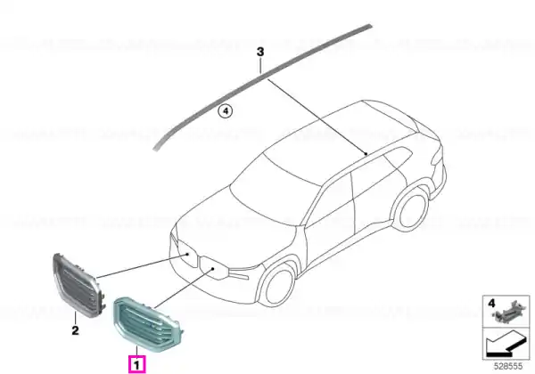 Grila frontala radiator, stanga - BMW XM G09 Reducere specială