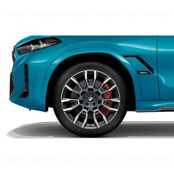 Janta aliaj usor - M Performance V-Spoke 915M - Bicolor Gri/Argintiu Midnight Grey / Bright Turned) - 10,5Jx21 ET:43 - BMW X5 G05 G18, X6 G06 - Punte Spate Ofertă specială