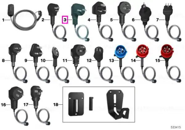 Livrare rapidă Cablu adaptor incarcare priza, compatibil cu Flexible Charger (Mode 2) 2.0 - BMW Seria 2 F45 U06, Seria 3 F30 G20 G21, Seria 5 G30 G31 G60 G61 G68 G90 G99 M5, Seria 7 G11 G12 G70, i3, i4, i8, iX3, iX, X1, X2, X3, X5, XM - Mini - BMW Motorrad