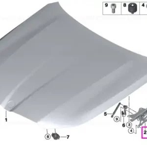 Balama capota motor, stanga - BMW Seria 5 G60 G61 G68 G90 G99 M5, Seria 7 G70 Livrare gratuită