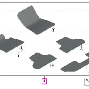 Set covorase fata/spate, Velur, Indi Antracit - BMW X7 G07 Expediere rapidă
