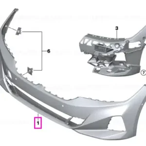 Bara protectie fata, primerizata, Basic (PDC/PMA) - BMW Seria 3 G20 G21 Reducere de preț