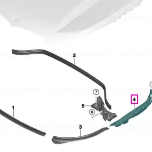 Element etansare capota motor, dreapta - BMW X1L U12, X1 U11 Cumpărături sigure
