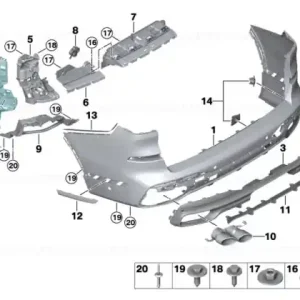 Ieftin Suport bara spate dreapta (M) - BMW X7 G07