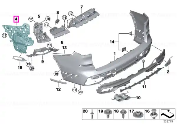 Ieftin Suport bara spate dreapta (M) - BMW X7 G07