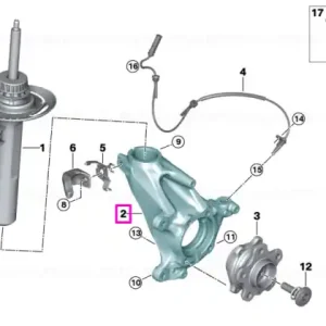 Fuzeta suspensie punte fata, stanga - BMW X1 U11, X1L U12, X2 U10 - Mini Countryman U25 Cumpără acum