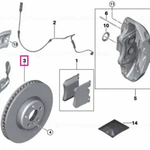 Disc frana ventilat, punte fata, dreapta, Ø348mm - BMW Seria 3 G20 G21, Seria 4 G22, Seria 5 G30 G31 G38, Seria 6 G32, Seria 7 G11 G12, Seria 8 G14 G15 G16, iX I20, X3 G01, X4 G02, X5 G05 G18, Z4 G29 Cumpără online