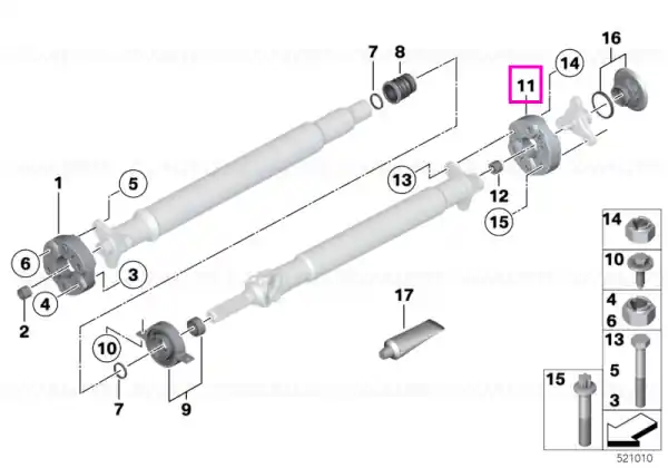 Chilipir Articulatie cardan, LK=96mm - BMW Seria 2 G42, Seria 3 G20 G21 G28, Seria 4 G22 G23 G26, Seria 5 G68