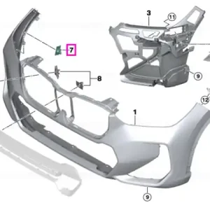 Ultima șansă Kit montaj senzori parcare PDC/PMA, bara protectie fata, M - BMW X1L U12, X1 U11