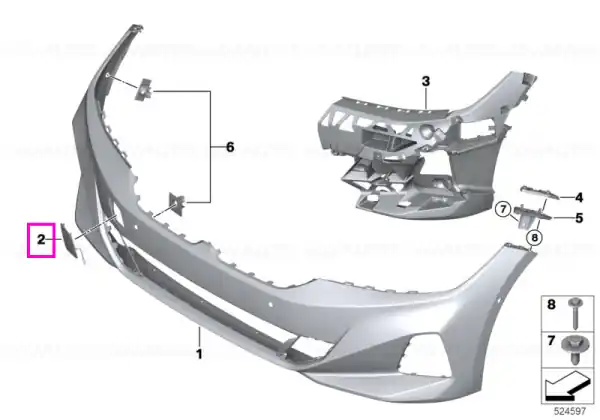 Capac onamental orificiu carlig remorcare, primerizat - BMW Seria 3 G20 G21 Super ofertă