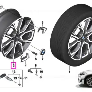 Janta aliaj usor - Aerodynamic 919M - Bicolor Gri/Argintiu (Gunmetal Grey/Bright Turned) - 8Jx19 ET:47 - BMW X1 F48, X2 F39 Mai ieftin