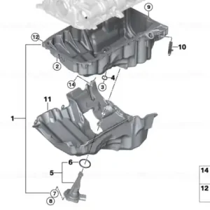 Insonorizant baie ulei - BMW Seria 2 G42, Seria 3 G20 G21 G28, Seria 4 G22 G23 G26, Z4 G29 Mai ieftin